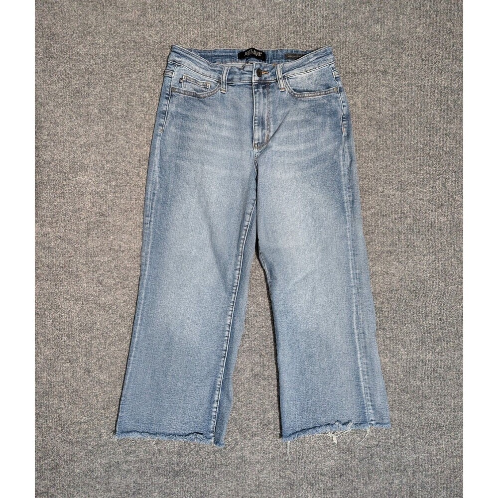 Judy Blue Wide Leg Crop Jeans Womens 7/28 Denim
